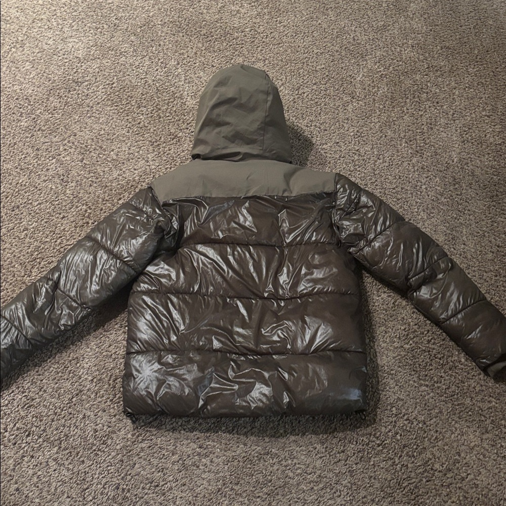 Zara Men's Khaki Contrast Puffer Jacket Size S - Picture 12 of 14